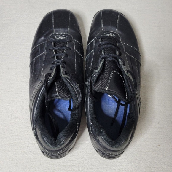 Steve Madden Shoes Mens 12 Baller Black Leather Casual Comfort - Picture 10 of 16